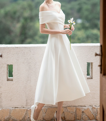 Superbe robe de mariée sirène bustier en satin et tulle, longue et en dentelle, C4563