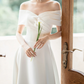 Superbe robe de mariée sirène bustier en satin et tulle, longue et en dentelle, C4563