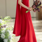 Attractive Satin Red Prom Dress Backless Beads Mermaid Evening Dress C9060