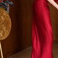 Unique Strapless Bodice Prom Dress Red Jacquard Mermaid Evening Dress C9061