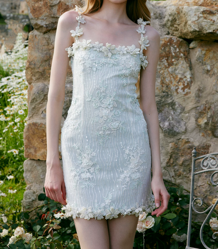 Mini robe de soirée en satin, sans bretelles, sans manches, ligne a, simple, C899