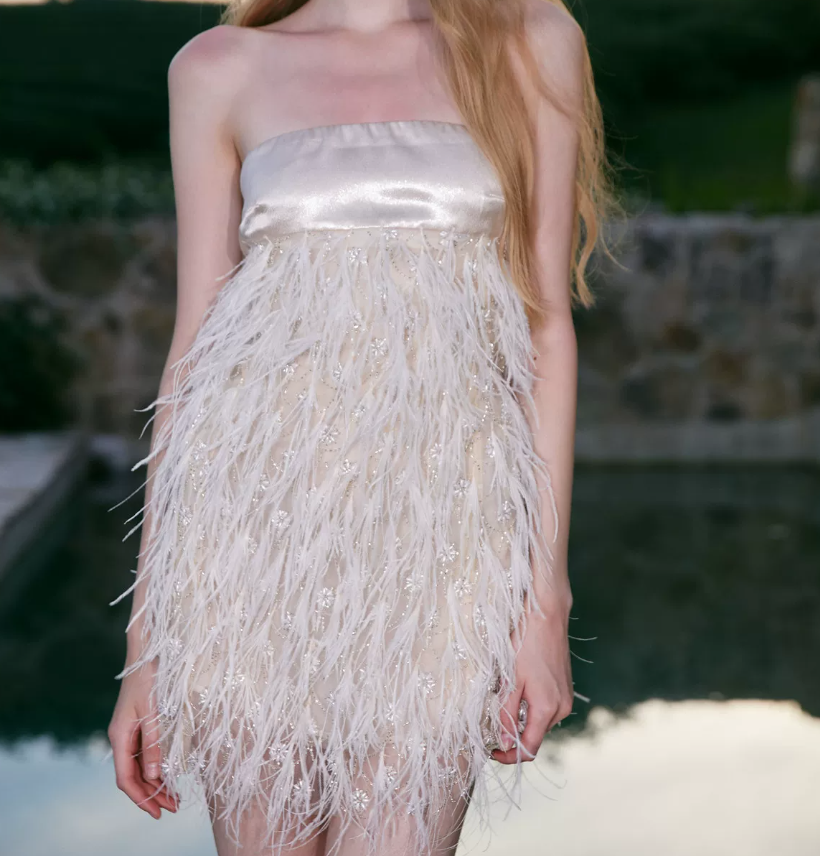 Mini robe de soirée en satin, sans bretelles, sans manches, ligne a, simple, C899