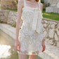 Mini robe de soirée en satin, sans bretelles, sans manches, ligne a, simple, C899