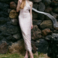 Gorgeous Strapless Pink Prom Dress Sequins Sheath Evening Dress C9070
