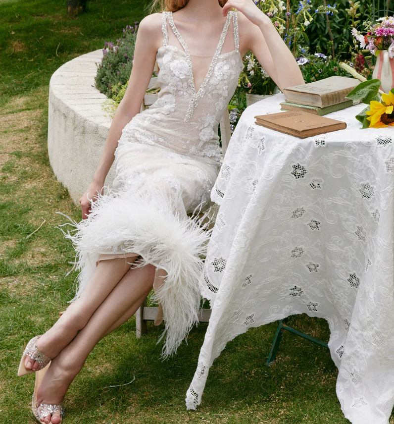 Robe de bal de princesse bustier à volants en satin long, robe de soirée C8117
