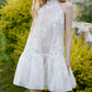 Attractive Halter Neck Beaded Homecoming Dress White Lace A-Line Party Dress C9075