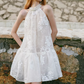 Attractive Halter Neck Beaded Homecoming Dress White Lace A-Line Party Dress C9075