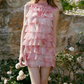 Cute Halter Neck Homecoming Dress Pink Ruffles A-Line Party Dress C9076