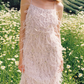 Romantic Spaghetti Straps Prom Dress Silver Sequins Feather Sheath Evening Dress C9077