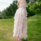 Sweet Halter Neck Pink Prom Dress Ruffles Lace Evening Dress C9079