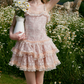 Charming Spaghetti Straps Homecoming Dress Pink Lace A-Line Party Dress C9081