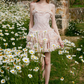 Charming Spaghetti Straps Homecoming Dress Pink Lace A-Line Party Dress C9081