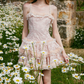 Charming Spaghetti Straps Homecoming Dress Pink Lace A-Line Party Dress C9081