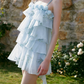 Mini robe de soirée en satin, sans bretelles, sans manches, ligne a, simple, C899