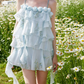 Mini robe de soirée en satin, sans bretelles, sans manches, ligne a, simple, C899