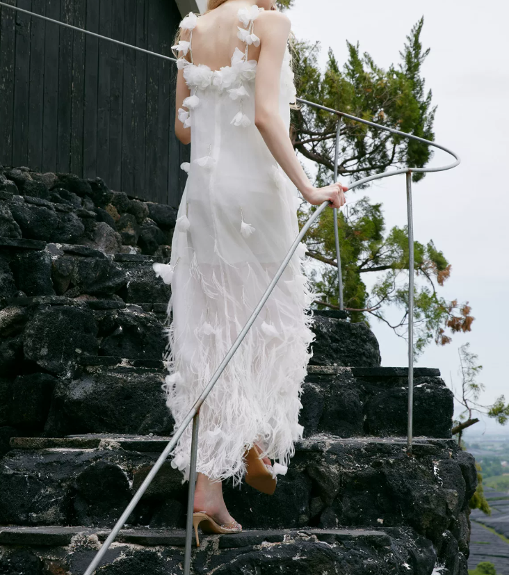 Robe de bal de princesse bustier à volants en satin long, robe de soirée C8117