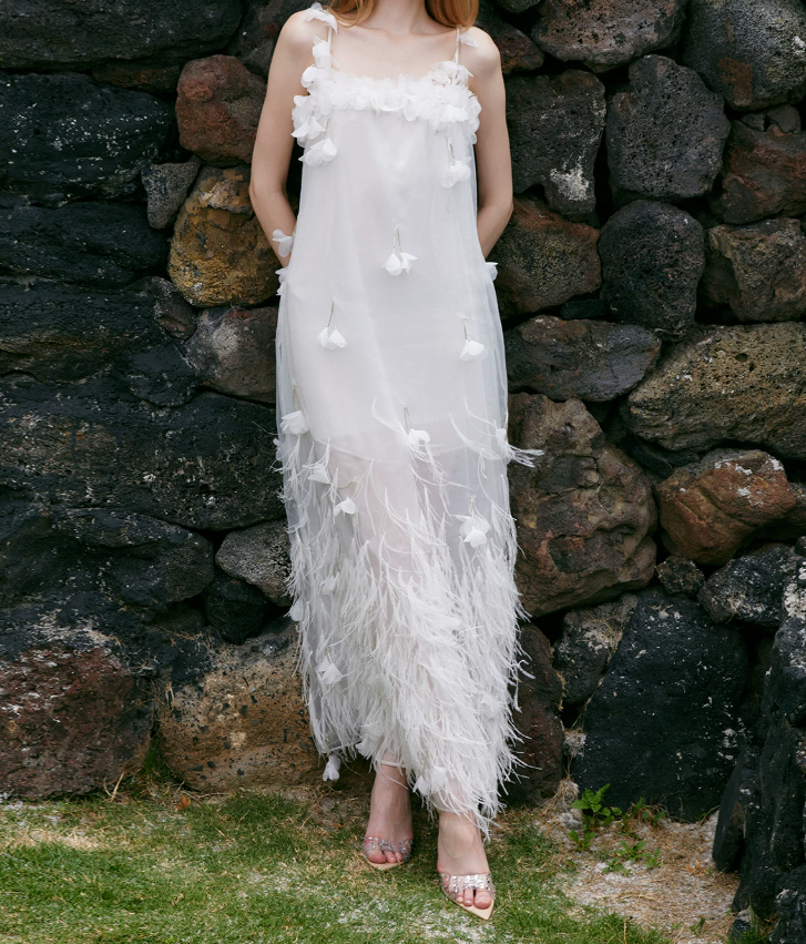 Robe de bal de princesse bustier à volants en satin long, robe de soirée C8117