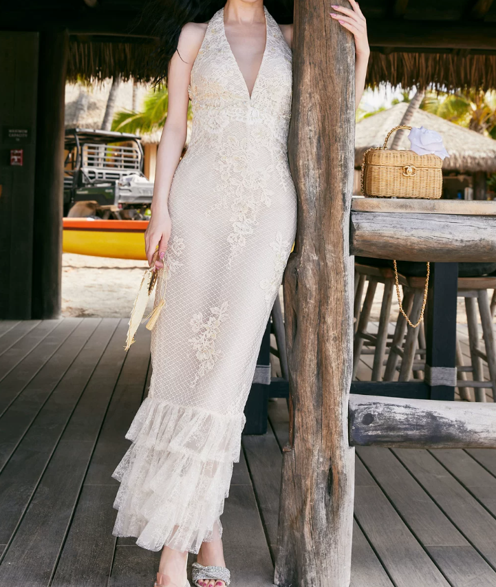 Robe de bal de princesse bustier à volants en satin long, robe de soirée C8117