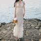 Robe de bal de princesse bustier à volants en satin long, robe de soirée C8117