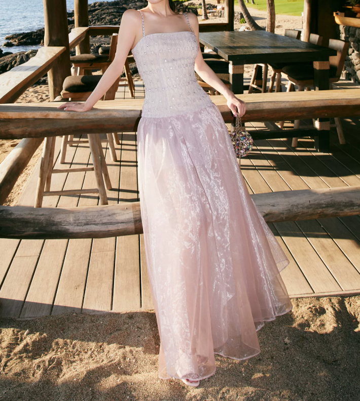 Robe de bal de princesse bustier à volants en satin long, robe de soirée C8117