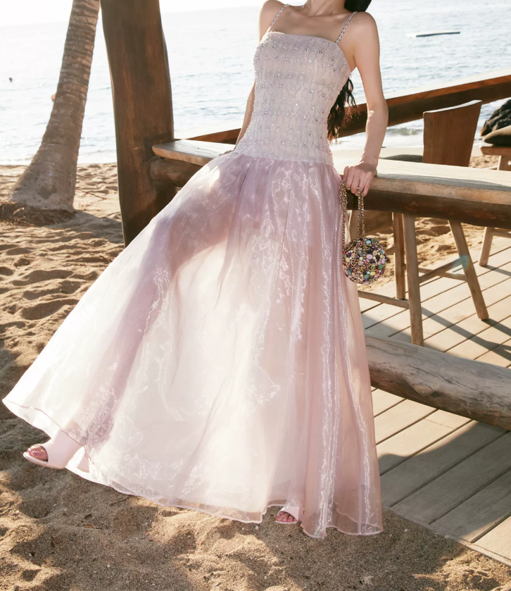 Robe de bal de princesse bustier à volants en satin long, robe de soirée C8117