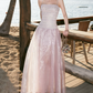 Robe de bal de princesse bustier à volants en satin long, robe de soirée C8117
