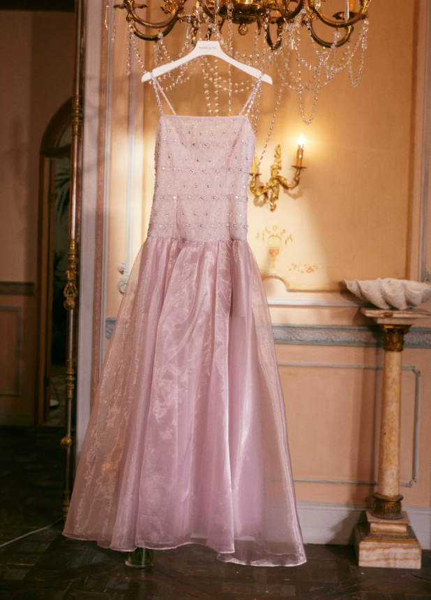 Robe de bal de princesse bustier à volants en satin long, robe de soirée C8117