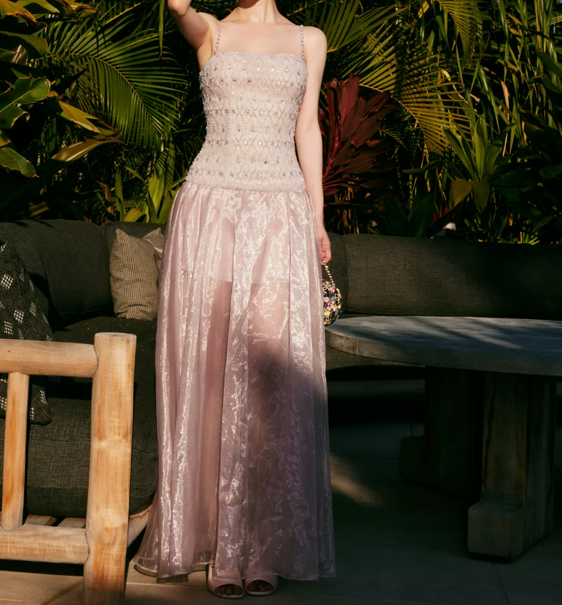 Robe de bal de princesse bustier à volants en satin long, robe de soirée C8117