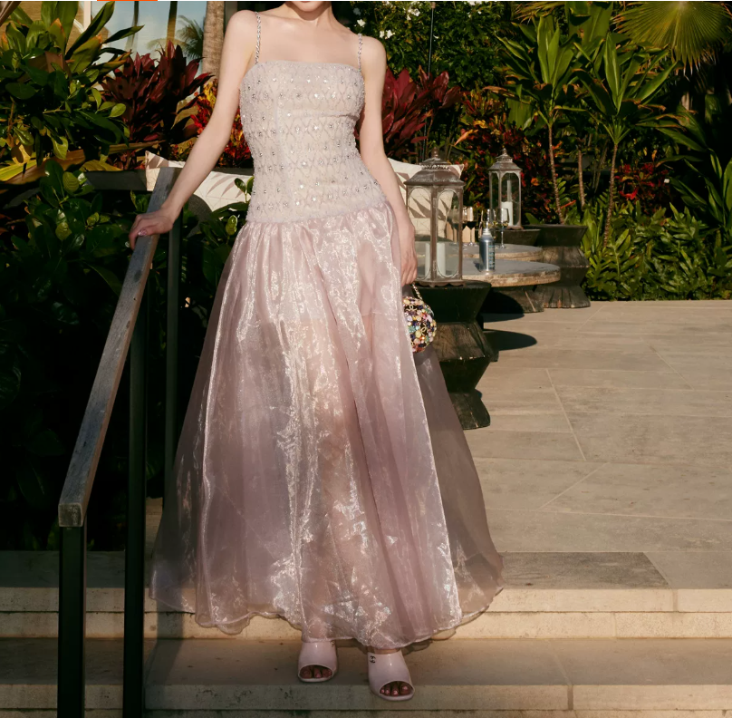 Robe de bal de princesse bustier à volants en satin long, robe de soirée C8117