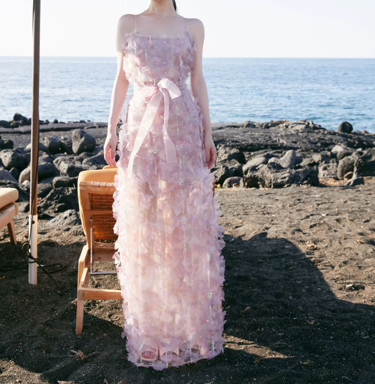 Robe de bal de princesse bustier à volants en satin long, robe de soirée C8117