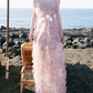 Robe de bal de princesse bustier à volants en satin long, robe de soirée C8117