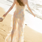 Robe de bal de princesse bustier à volants en satin long, robe de soirée C8117