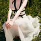 Enchanting Halter Neck Prom Dress Ivory Backless A-Line Evening Dress C9099