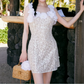 Glittering Spaghetti Straps Homecoming Dress Appliques Sequins Sheath Party Dress C9100