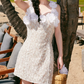 Glittering Spaghetti Straps Homecoming Dress Appliques Sequins Sheath Party Dress C9100