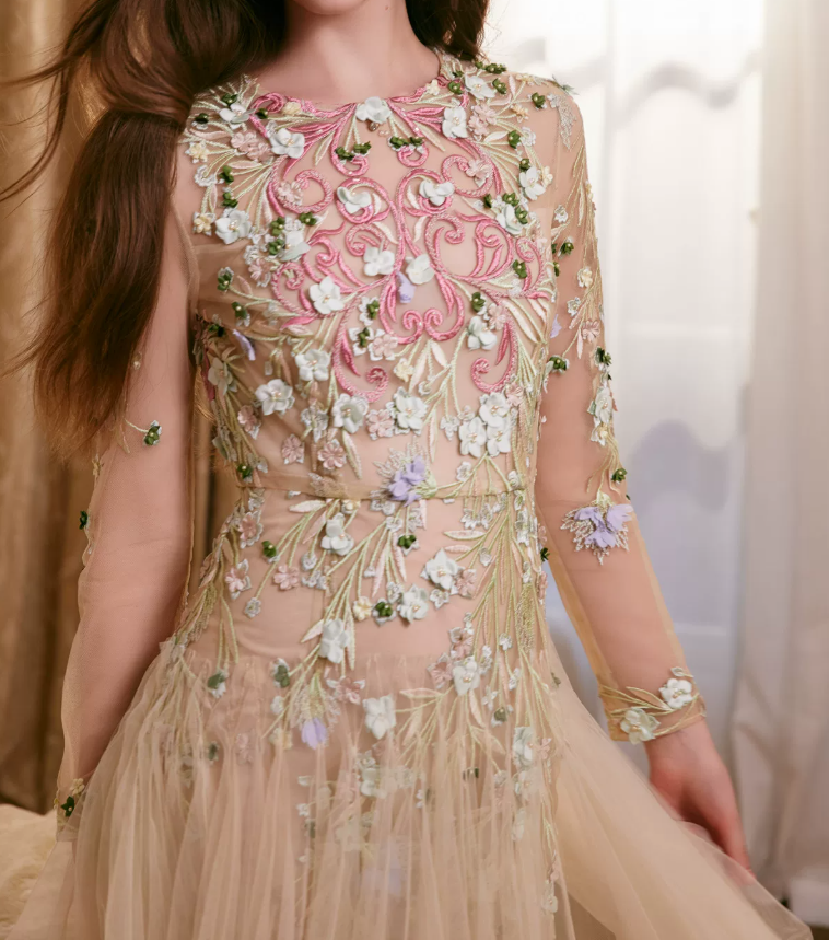 Robe de bal de princesse bustier à volants en satin long, robe de soirée C8117