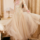 Robe de bal de princesse bustier à volants en satin long, robe de soirée C8117