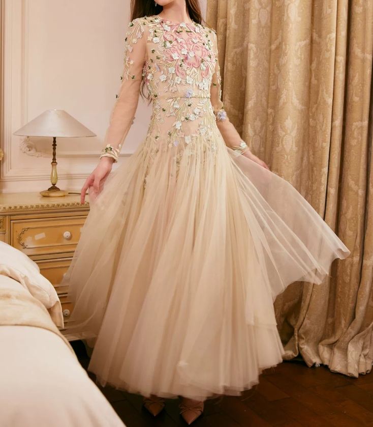 Robe de bal de princesse bustier à volants en satin long, robe de soirée C8117