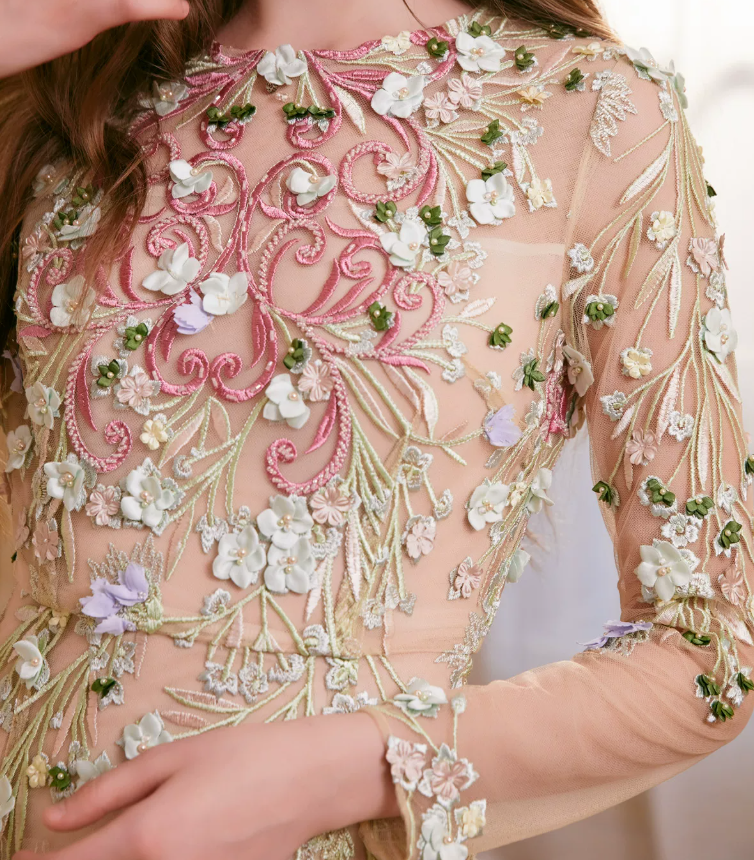 Robe de bal de princesse bustier à volants en satin long, robe de soirée C8117