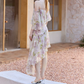 Unique Off-Shoulder Homecoming Dress Ruffles Floral A-Line Party Dress C9106