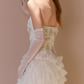 Unique Halter Neck Beaded Wedding Dresses Tiered Tulle A-Line Bridal Dress C9108