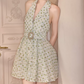 Charming Halter Neck A-Line Homecoming Dress Sequins Backless Party Dress C9110