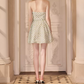 Charming Halter Neck A-Line Homecoming Dress Sequins Backless Party Dress C9110