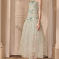 Attractive Strapless Green Prom Dress Sequins Bows A-Line Evening Dress C9117