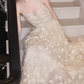Elegant Spaghetti Straps Beige Prom Dress Beading Sequins A-Line Evening Dress C9122