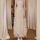 Elegant Spaghetti Straps Beige Prom Dress Beading Sequins A-Line Evening Dress C9122