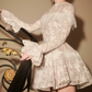 Graceful Long Sleeve A-Line Homecoming Dress White Lace Party Dress C9127