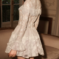 Graceful Long Sleeve A-Line Homecoming Dress White Lace Party Dress C9127