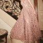 Alluring Spaghetti Straps Prom Dress Pink Floral A-Line Evening Dress C9129