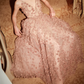 Alluring Spaghetti Straps Prom Dress Pink Floral A-Line Evening Dress C9129